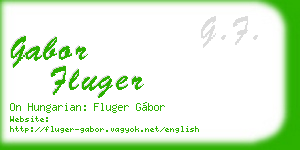 gabor fluger business card